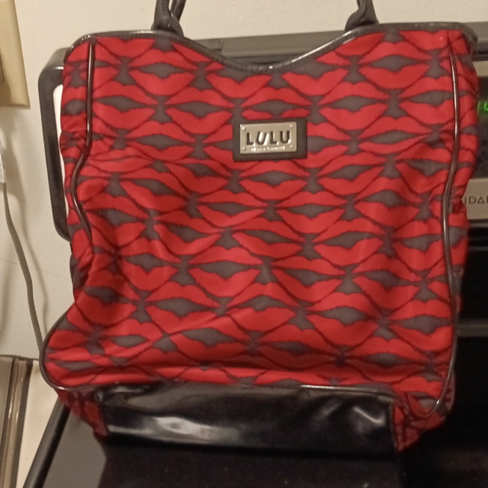 LULU Guinness Red/Black tote bag